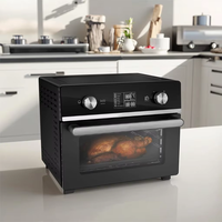 Freidora de Aire Multifuncional Easy Fry, Horno de 20L, 10 Programas, Freidora sin Aceite, 3 Niveles de Cocción, Diseño Cuadrado Moderno y Compacto, Extra Crujiente, Negra