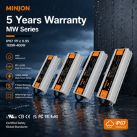 Alimentation LED MINJON étanche IP67 12V 100W avec garantie de 5 ans, driver de commutation AC/DC à sortie unique pour LED
