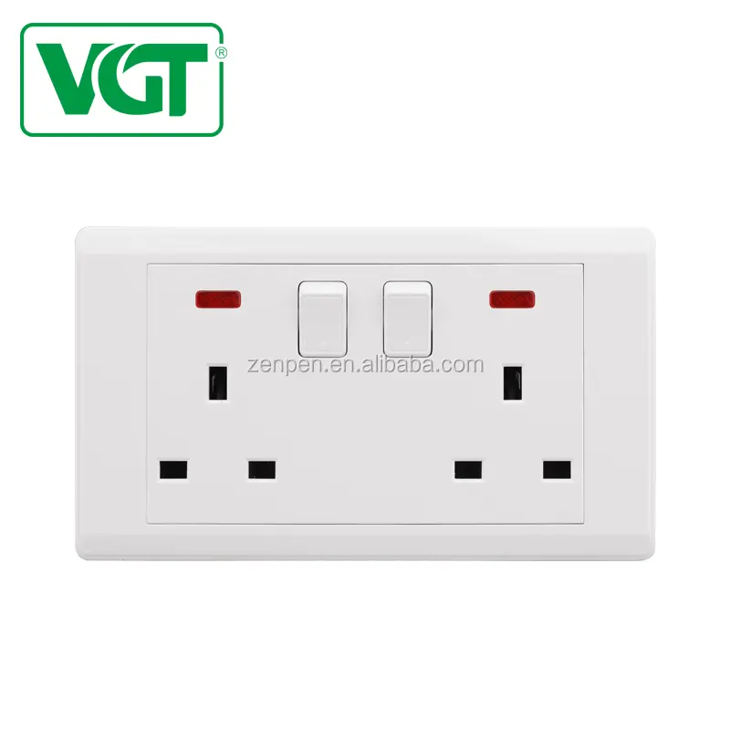 Butt Light Plug VGT CV13 OEM 250V British Standard 13A UK 3 Pin Electrical Plug wall Socket Plug Switch and Socket Manufacture