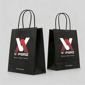 Recyclable Custom Gold Logo Eco-Friendly Food Takeaway <b>Bags</b> High Quality <b>Small</b> Kraft Paper Gift Shopping <b>Bag</b> With Twisted Handle - Product Image 4