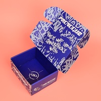 Cajas de Cartón Corrugado Personalizadas y Coloridas con Diseño de Avión, Forro de Esponja, Embalaje Ecológico para Envíos de Pequeñas Empresas, Regalos, Crema Facial