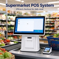 Caisse enregistreuse POS tout-en-un, écran tactile 15,6 pouces, Android RK3576, 4 Go + 64 Go, imprimante de reçus 80 mm pour magasin de détail