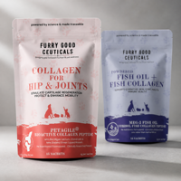 Sachet refermable personnalisé avec fermeture éclair, finition mate, pour aliments et compléments pour chiens, en Mylar, avec logo