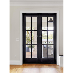 Porte d'entrée extérieure avec verre, Double porte d'entrée en verre avec intérieur en fer, porte battante à Double <span class=keywords><strong>Action</strong></span>, <span class=keywords><strong>Catalogue</strong></span> de conception - Product Image 6
