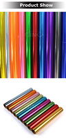 Rouleaux de film PU fluorescents en tissu de t-shirt en PVC brillant à haute température Rouleaux de film vinyle de transfert de chaleur de couleur brillante