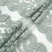 Tissu en dentelle tricotée légère en coton et nylon à motif de feuilles, doux et confortable au toucher, couleur personnalisable pour vêtements