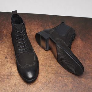 Winter New Ankle for <b>Boots</b> for Men Waterproof Leather <b>Boots</b> Workwear Style Top-grade Cowhide Trendy Grey - Product Image 6