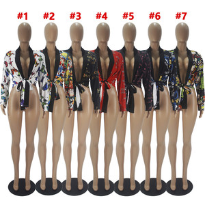 Tendencias de 2020 de las mujeres de la <span class=keywords><strong>moda</strong></span> Tops de manga larga con cuello en <span class=keywords><strong>V</strong></span> merienda sí papá de blusas - Product Image 2