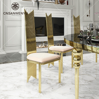 Chaises empilables en acier inoxydable pour mariages, banquets, événements, intérieur/extérieur, usage commercial, vente en gros