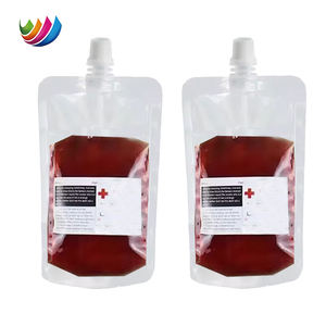 Bolsa de plástico de 150ml y 350ml, Impresión de huecograbado de alta calidad, bolsa de embalaje de una sola <span class=keywords><strong>sangre</strong></span> para bebidas de Halloween, bolsa con caño de retorta de pie - Product Image 3