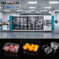 Multi-Stations Wegwerp Plaat Plastic Fruitdozen Maken Machine Food Container Thermovormende Machine