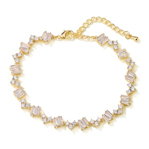 Mdrrhochet — <span class=keywords><strong>bracelet</strong></span> de luxe pour femmes, plaqué or 18 k, chaîne manchette avec des diamants, <span class=keywords><strong>bracelet</strong></span> de tennis, zircone cubique, <span class=keywords><strong>lot</strong></span> de 5 pièces, BP5016 - Product Image 6