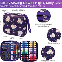 A0028 Kit de couture pour usage domestique, ensemble complet de haute qualité pour outils de couture haut de gamme multicolores, imprimé de dessins animés mignons