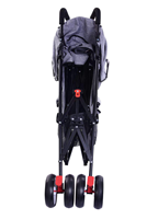 Poussette de voyage compacte et légère pour bébés et tout-petits, avec cadre en acier inoxydable, parapluie, couleur noire