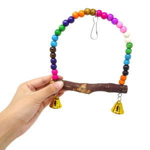 Perchoir d'entraînement multicolore pour perroquet, accessoire de cage, jouet balançoire pour oiseaux, idéal pour les tours de volière - Product Image 2