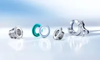 Vallok Collier de serrage sanitaire à basse pression robuste à double goupille, en acier moulé 316 304 2205 CF8 CF8M, type DIN32676, avec écrou à oreilles et collier à charnière Kf, 150