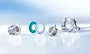 316 <span class=keywords><strong>304</strong></span> 2205 CF8 CF8M Cast DIN32676  ตัวหนีบแบบ Tri-Clamp สำหรับงานหนักแบบสองขา  ตัวหนีบสุขภัณฑ์  ตัวหนีบสุญญากาศพร้อมน็อตปีก  ตัวหนีบแบบ Kf Hinge Clamp - Product Image 4