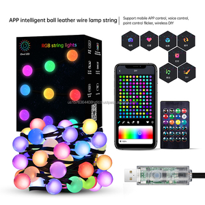Guirlande lumineuse LED intelligente programmable pour décoration intérieure et extérieure, avec contrôle de couleur par points, lumières d'ambiance - Product Image 1