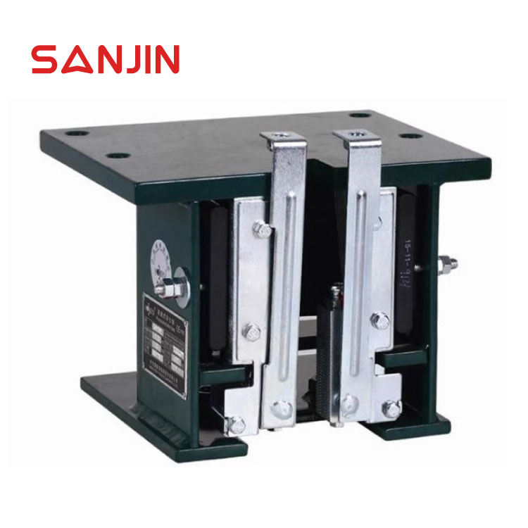 elevator block stopper rail clamp