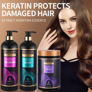 Venta al por mayor de queratina orgánica, champú y acondicionador a base de hierbas nutritivo y reparador de la caspa dañada, champú esponjoso, traje para el cuidado del cabello - Product Image 1