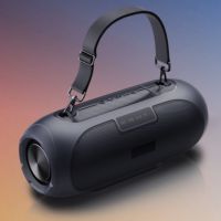 Speaker Bluetooth Portabel Nirkabel Outdoor Tahan Air HIFI dengan Lampu LED, Subwoofer Bass, AUX, untuk Pesta