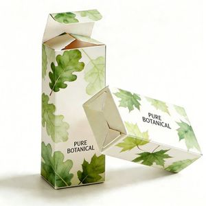 High Quality Custom White Small Self Erecting Crash <b>Lock</b> Gift Cardboard <b>Box</b> <b>with</b> Black Printing for Product Packaging - Product Image 2