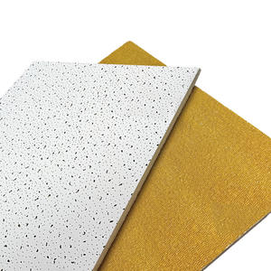 Plaques de plafond suspendu acoustiques en fibres minérales, panneau acoustique pour plafond. 600*600 600*1200 12mm 14mm 16mm - Product Image 1