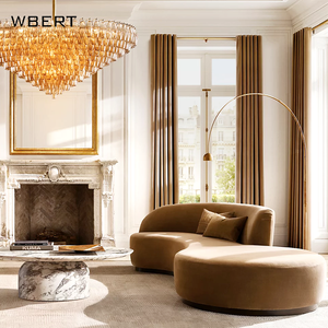 Sofá WBERT de Lujo para Interiores, Opción Personalizada, Terciopelo, Estilo Copenhague, Brazos Asimétricos, Juego de Sala de Estar, Muebles rh - Product Image 5