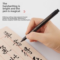 Stylo de calligraphie à poils doux de style TikTok, manche en plastique, disponible en grand/moyen/petit format, ensemble complet