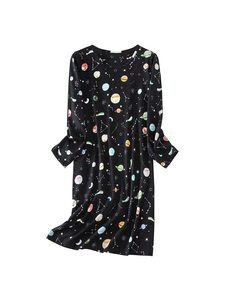 <span class=keywords><strong>MIA</strong></span> LUCCE Camisón informal de algodón de manga larga para mujer, suave y ligero, para estar en casa - Product Image 2