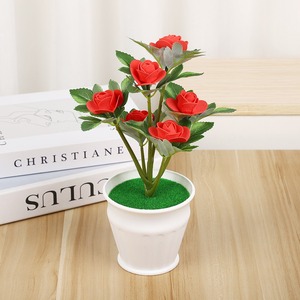 Rose artificielle réaliste pour mariage, <span class=keywords><strong>pot</strong></span> créatif <span class=keywords><strong>en</strong></span> plastique, ornements, accessoires de photographie, <span class=keywords><strong>Platycodon</strong></span> Grandiflorum, Thanksgiving - Product Image 6
