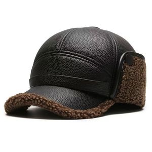 Winter Warm <b>Baseball</b> <b>Cap</b> With Ear Flaps Fleece Lined For <b>Men</b> Outdoor Use - Product Image 4