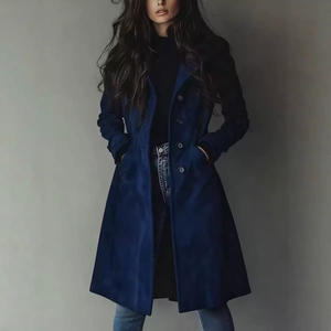 Chaqueta de Invierno y Otoño 2026 de Alta Calidad para Mujer, Estilo Europeo y Americano, con Solapa de Gamuza, Larga y Cortavientos - Product Image 4