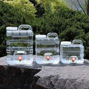 Cubo de agua para exteriores, almacenamiento de agua para el hogar, montado en vehículo, con grifo, gran capacidad, cubo para almacenamiento de agua potable - Product Image 3