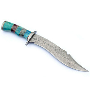Cuchillo de Caza de Hoja Fija de Acero de Damasco Hecho a Mano y Personalizable, Cuchillo de Caza de Acero de Damasco Personalizable de Última Tendencia - Product Image 2