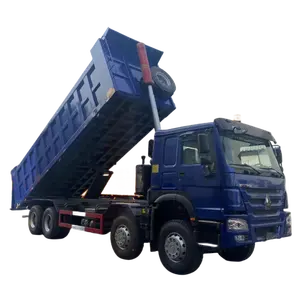 새로운 Sinotruk Howo 8x4 트럭 12 휠 디젤 연료 왼쪽 스티어링 4x2 드라이브 가격 무거운 덤프 덤퍼