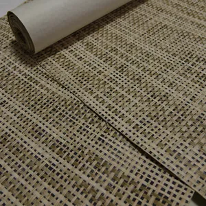 المواد الطبيعية 3d لوحة الحائط الخشبية العشب اللون Paperweave خلفيات ل الداخلية ديكور البيت