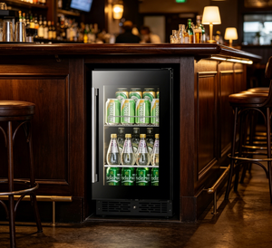NE-353-12 Modern Low Noise Built in Undercounter Beverage Cooler Fridge 154 Cans Storage for Home Bar use - Product Image 1