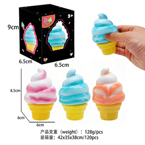 Juguetes Sensoriales Antiestrés Squishy Taba Mochi TPR con Forma de Helado, Juguetes Kawaii con Forma de Corazón Taba Squishy, Juguete de Descompresión para Niños - Product Image 1