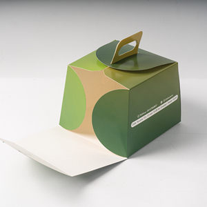 Caja para Pastelería con Logotipo Personalizado al por Mayor, Caja de Papel para Alimentos en Degradado Verde para Empacar Pasteles y Sándwiches de Panadería con Impresión - Product Image 3
