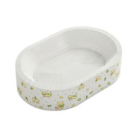 Nouveau lit pour chat en carton ondulé style mignon, griffoir résistant à l'usure, sans poussière, extra-épais, tissage dense, toutes saisons