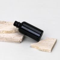 Flacon compte-gouttes en verre de 30 ml, flacon compte-gouttes en verre noir, flacon compte-gouttes de 2 oz
