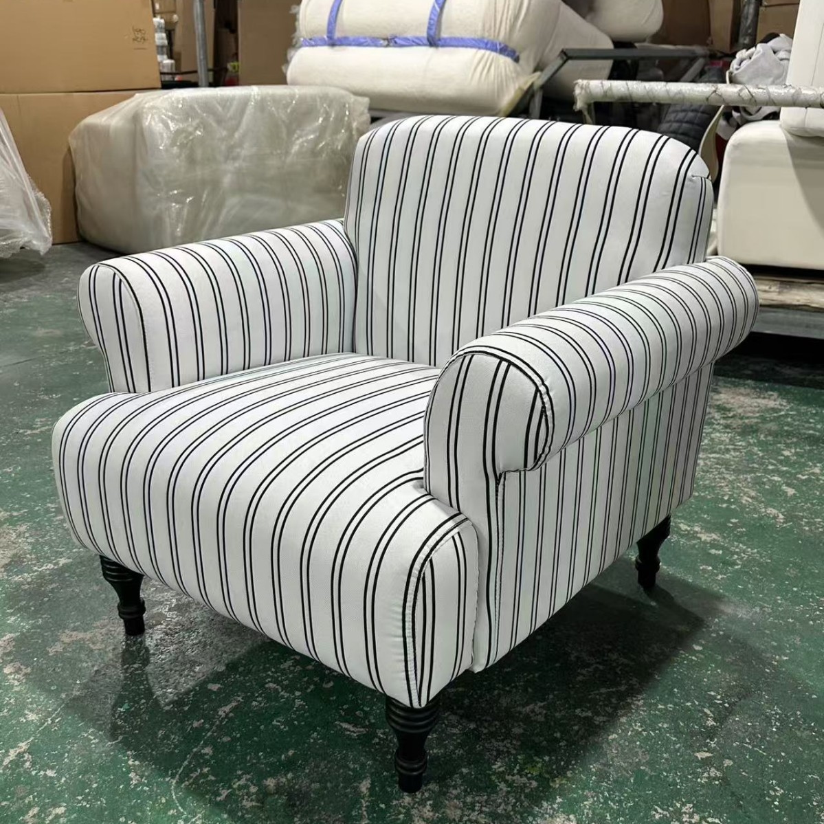 Striped single sofa