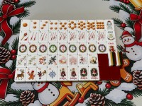 Coffret de Mahjong Américain de Noël 160 Tuiles Casse-Noisette Ballet Rouge Acrylique Gravé Boîte Cadeau Vente en Gros