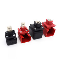 Connecteur carré en cuivre pour borne de batterie de stockage d'énergie, traversant le mur, avec boîtier ignifuge PA et couvercle de protection