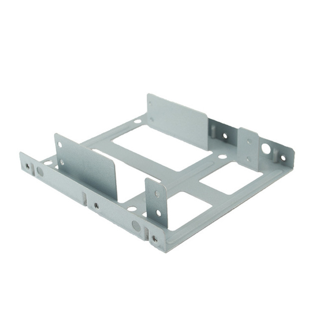 Metal Dual Bay 3.5-inch Hard Drive Cage with Aluminum Bracket for 2.5-inch Drives Desktop Use in Stock