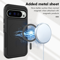Étuis pour Google Pixel 10 Pro XL, protection antichoc, anti-traces de doigts, support magnétique, coque de téléphone portable semi-transparente givrée