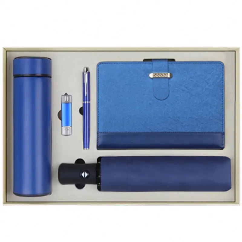 New product ideas 2023 office gift items business promotional Leather Planner Notebook And Pen Gift Box Stationery gift set