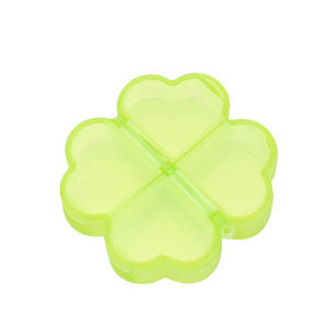 Caja de pastillas con logotipo personalizado de alta calidad, 4 Uds., organizador de pastillas, caja de pastillas de trébol con compartimento grande de cuatro hojas - Product Image 6