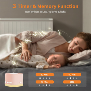 Rechargeable Mini Travel <b>Sleep</b> Sound Machine,Amber Night <b>Light</b>,16 Natural Sounds Timer & Memory Function for Baby Nursery Adult - Product Image 5